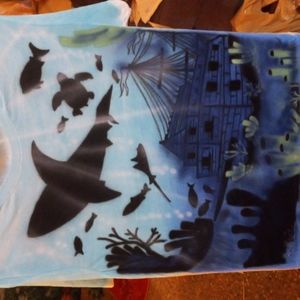 sea bottom t shirt,nautical brand x.large for woman or men